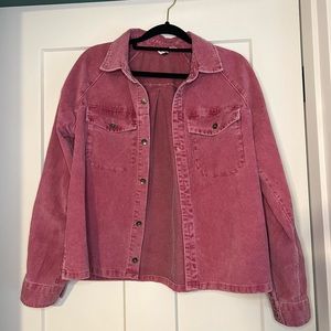 ROXY Corduroy Denim Jacket Pink - Barely Worn